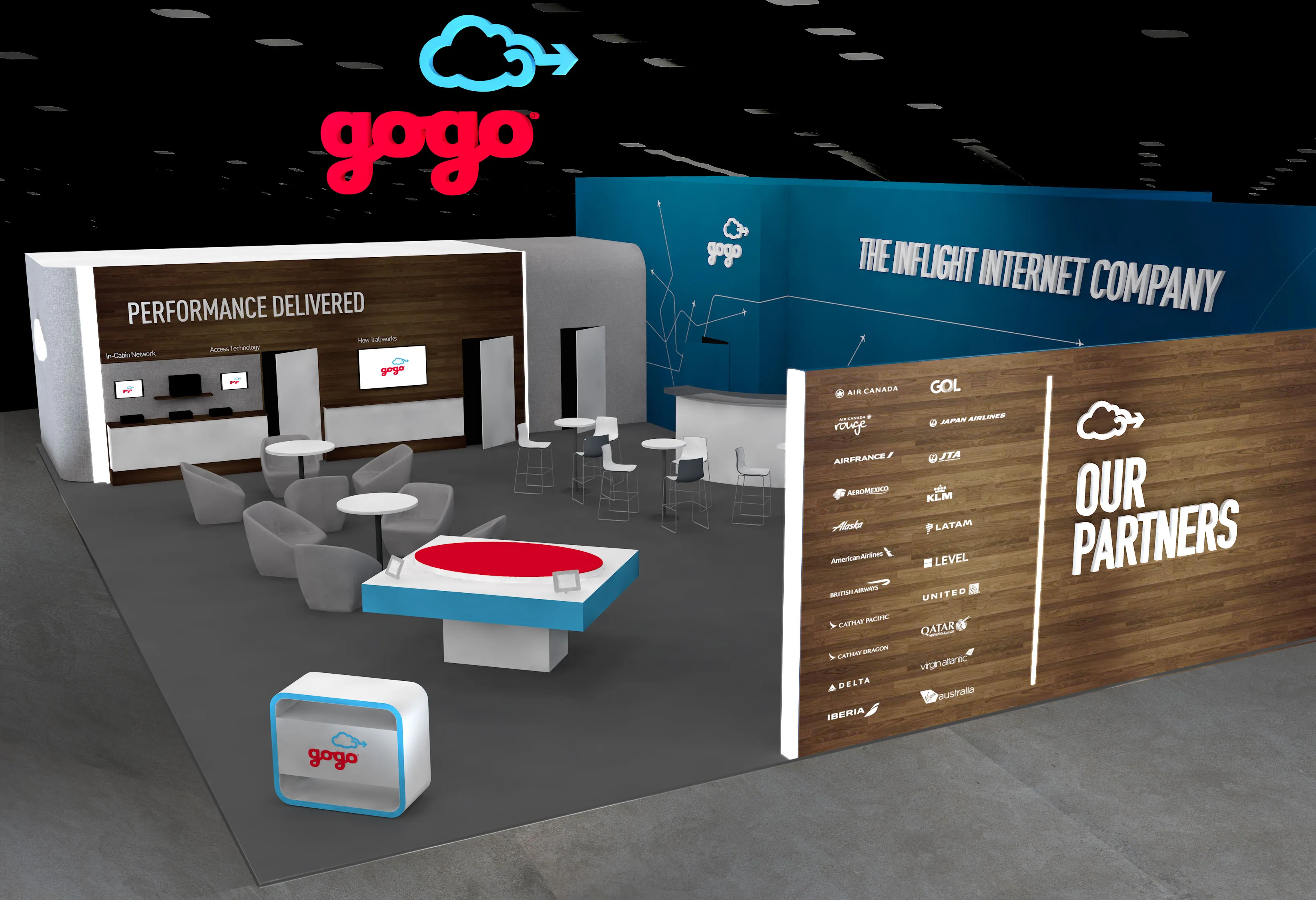 Gogo booth front