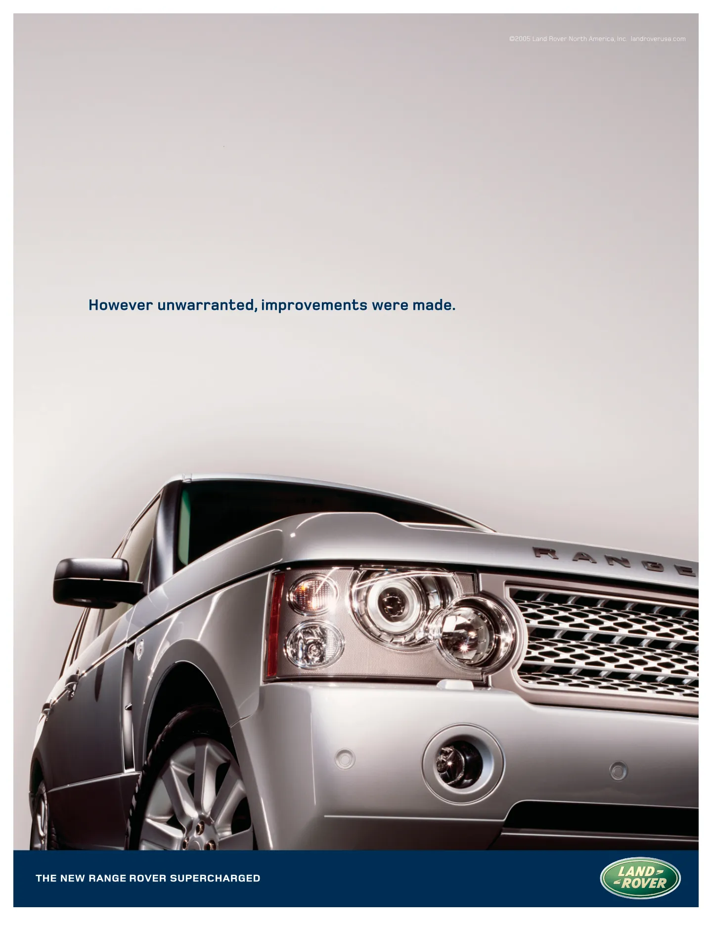 Land Rover Supercharged Unwarranted Ad