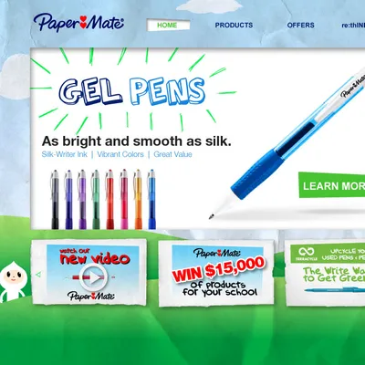 Papermate Landing Pages